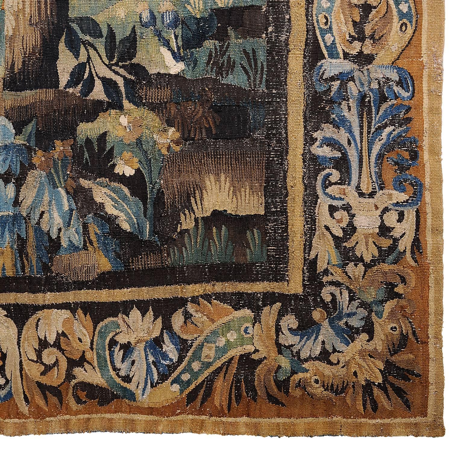 Late 17th Century French 17th Century Louis XIV Verdure Tapestry, 'circa 1680' For Sale
