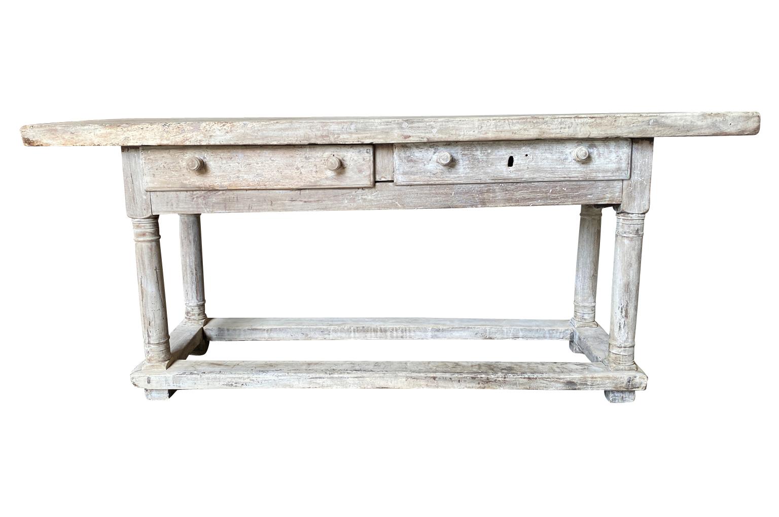 French 17th Century Monastery Console Table In Good Condition In Round Top, TX