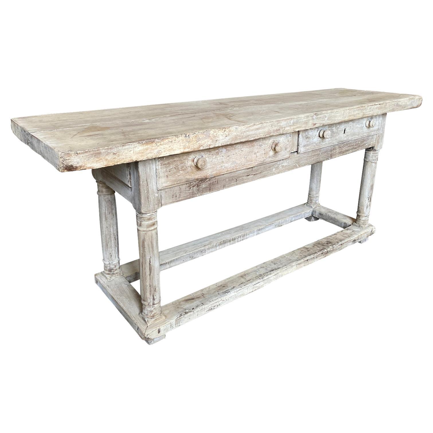 French 17th Century Monastery Console Table For Sale