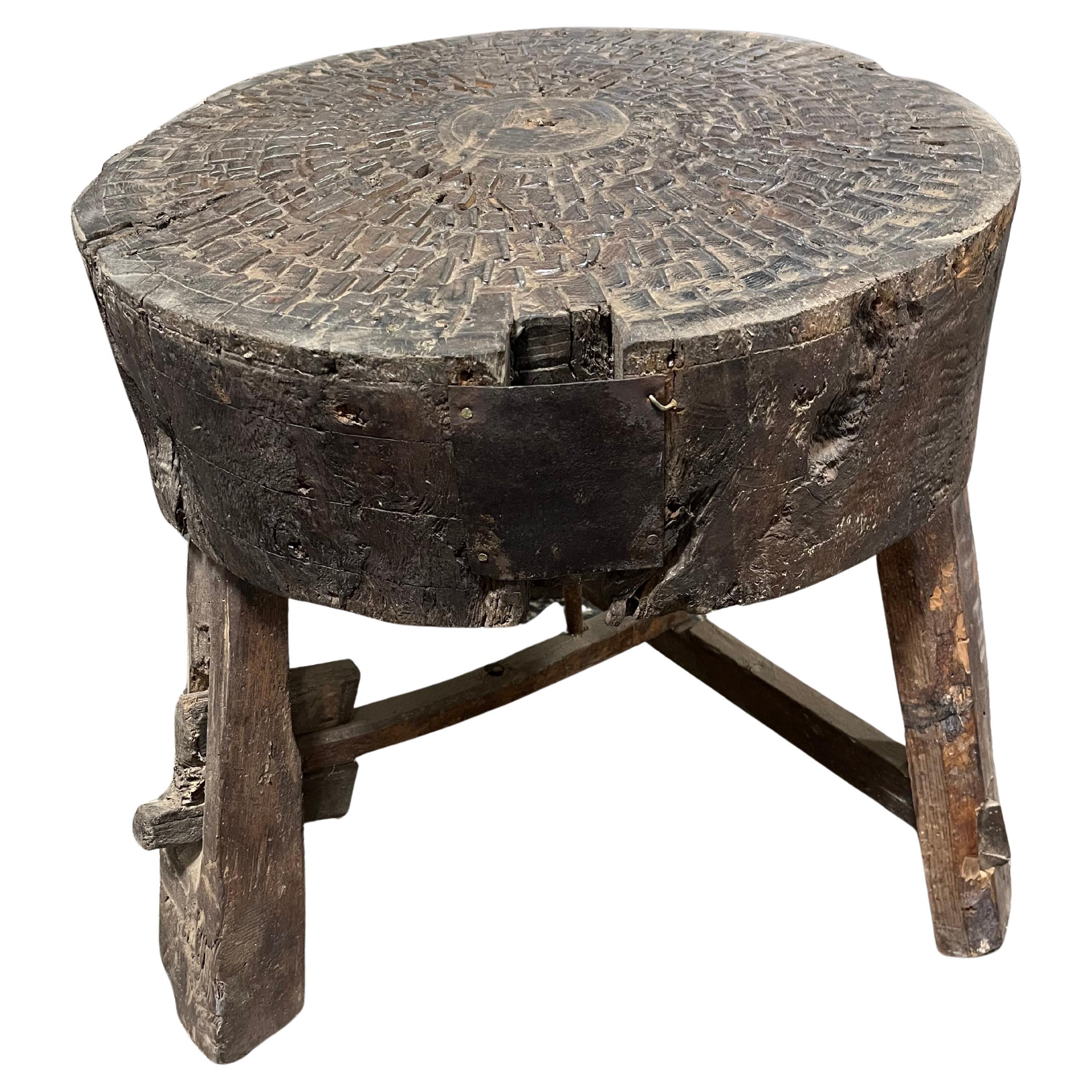 18th Century and Earlier French 17th Century Moulin, Grain Grinding Billot For Sale