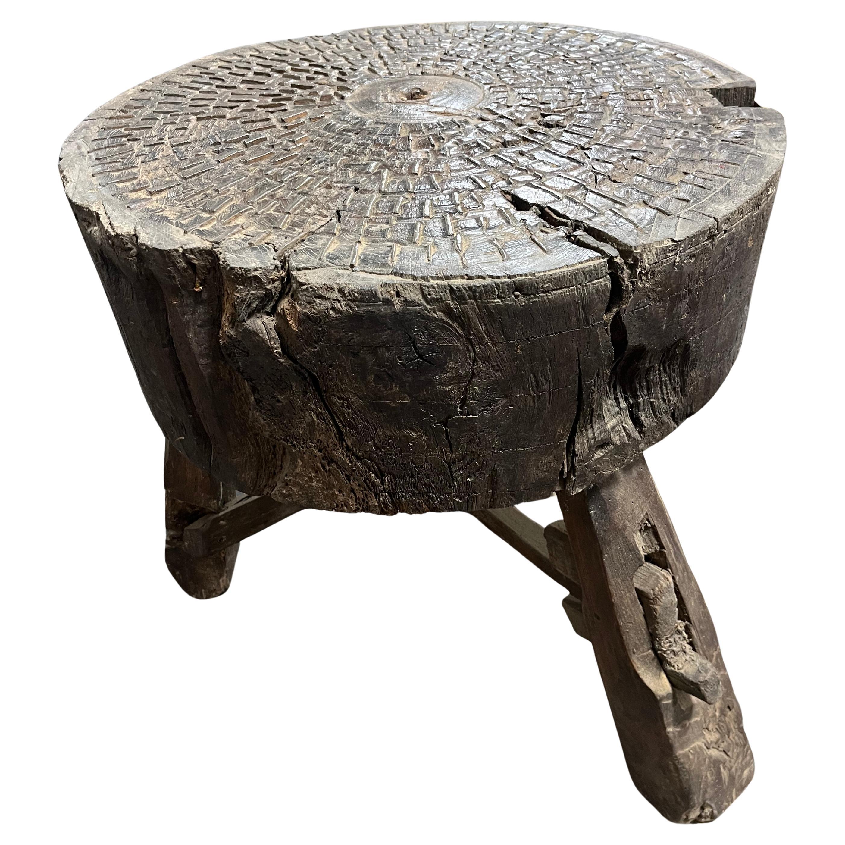 Iron French 17th Century Moulin, Grain Grinding Billot For Sale