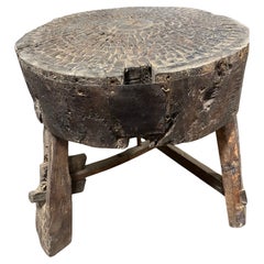 French 17th Century Moulin, Grain Grinding Billot