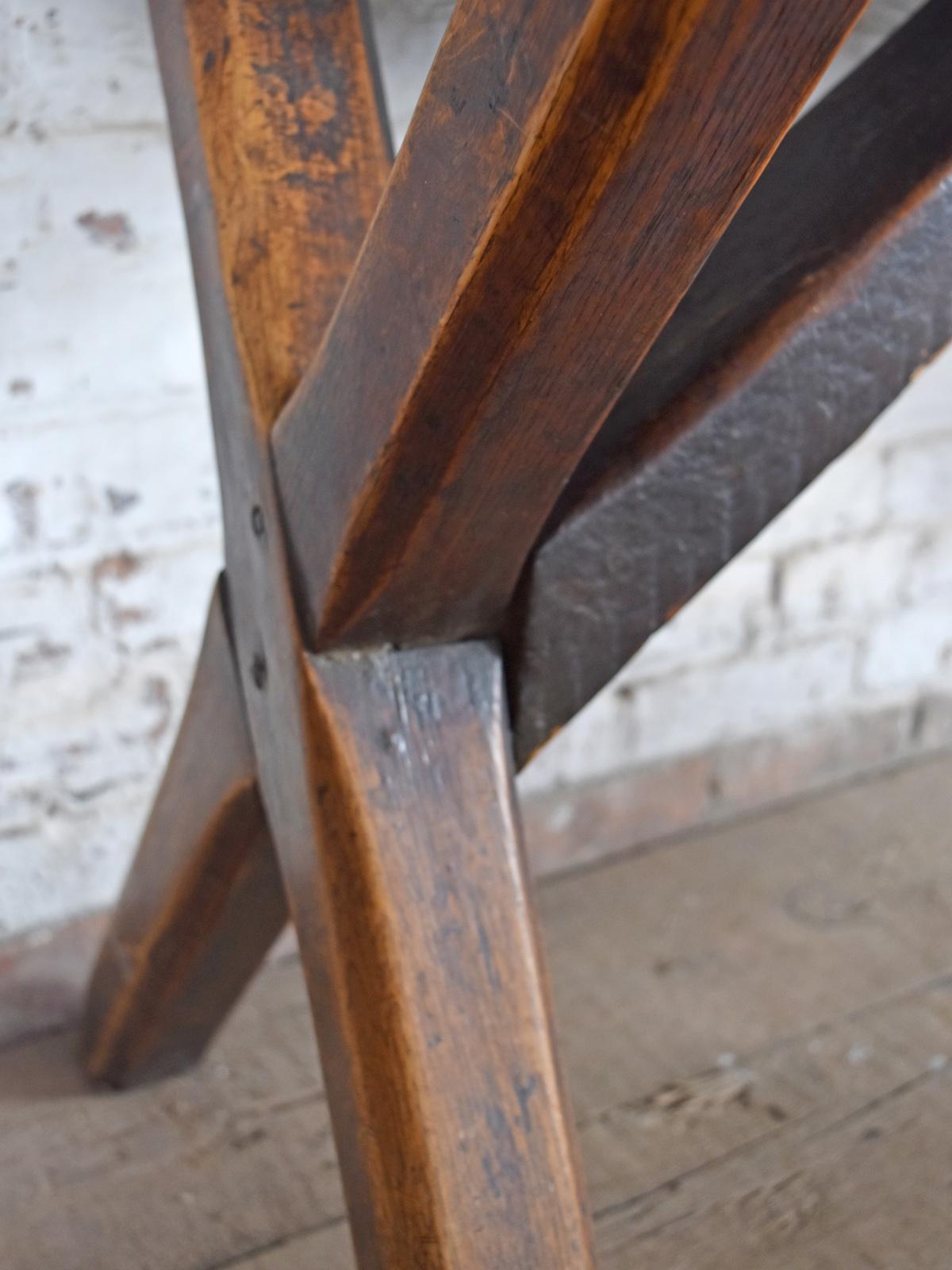 French 17th Century, Oak and Elm Rustic Console Table 5