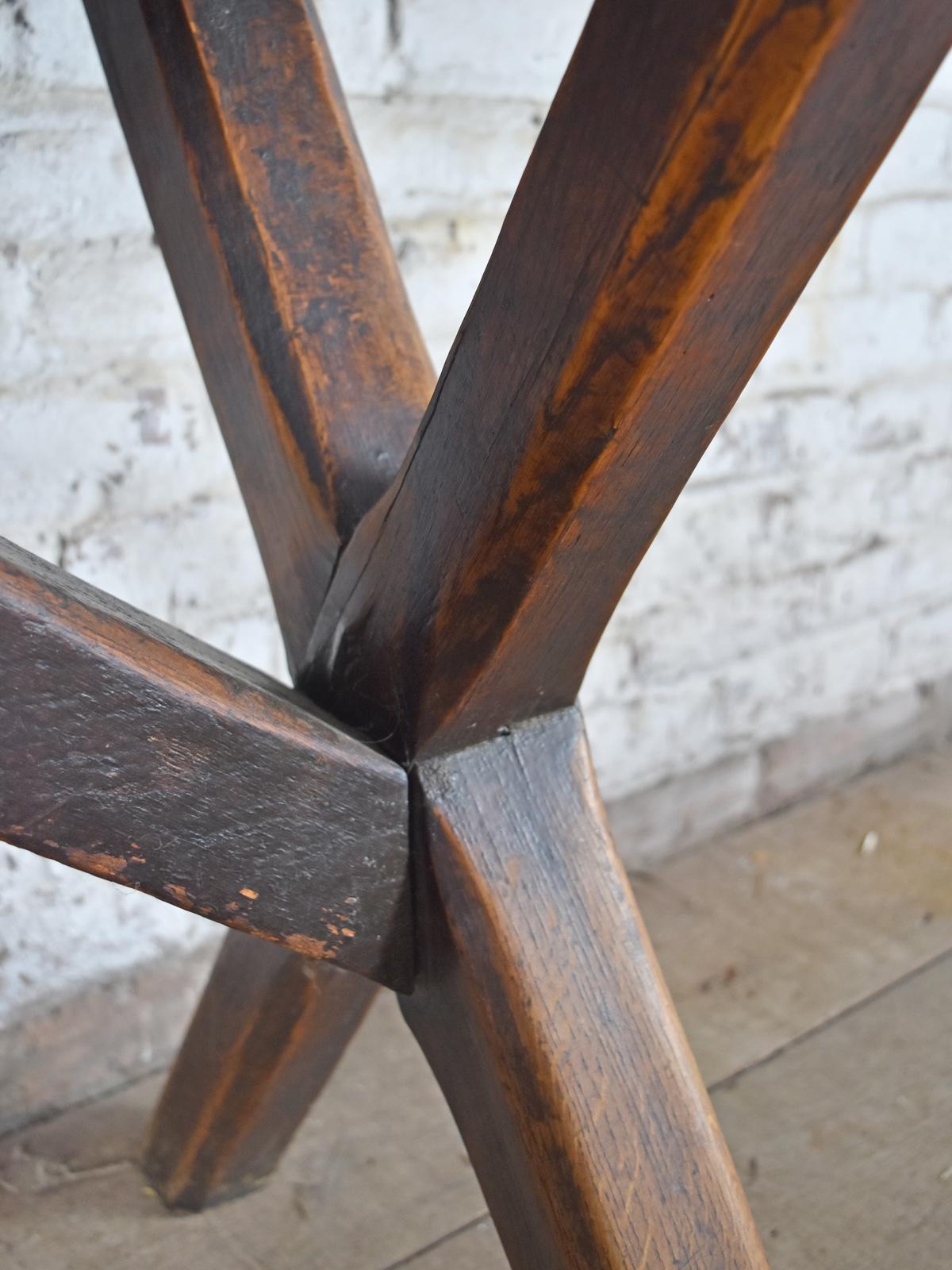 French 17th Century, Oak and Elm Rustic Console Table 6