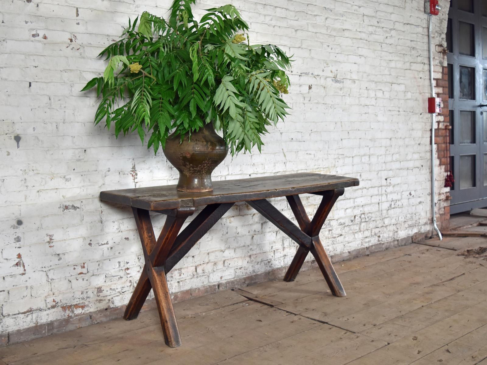 french rustic console table