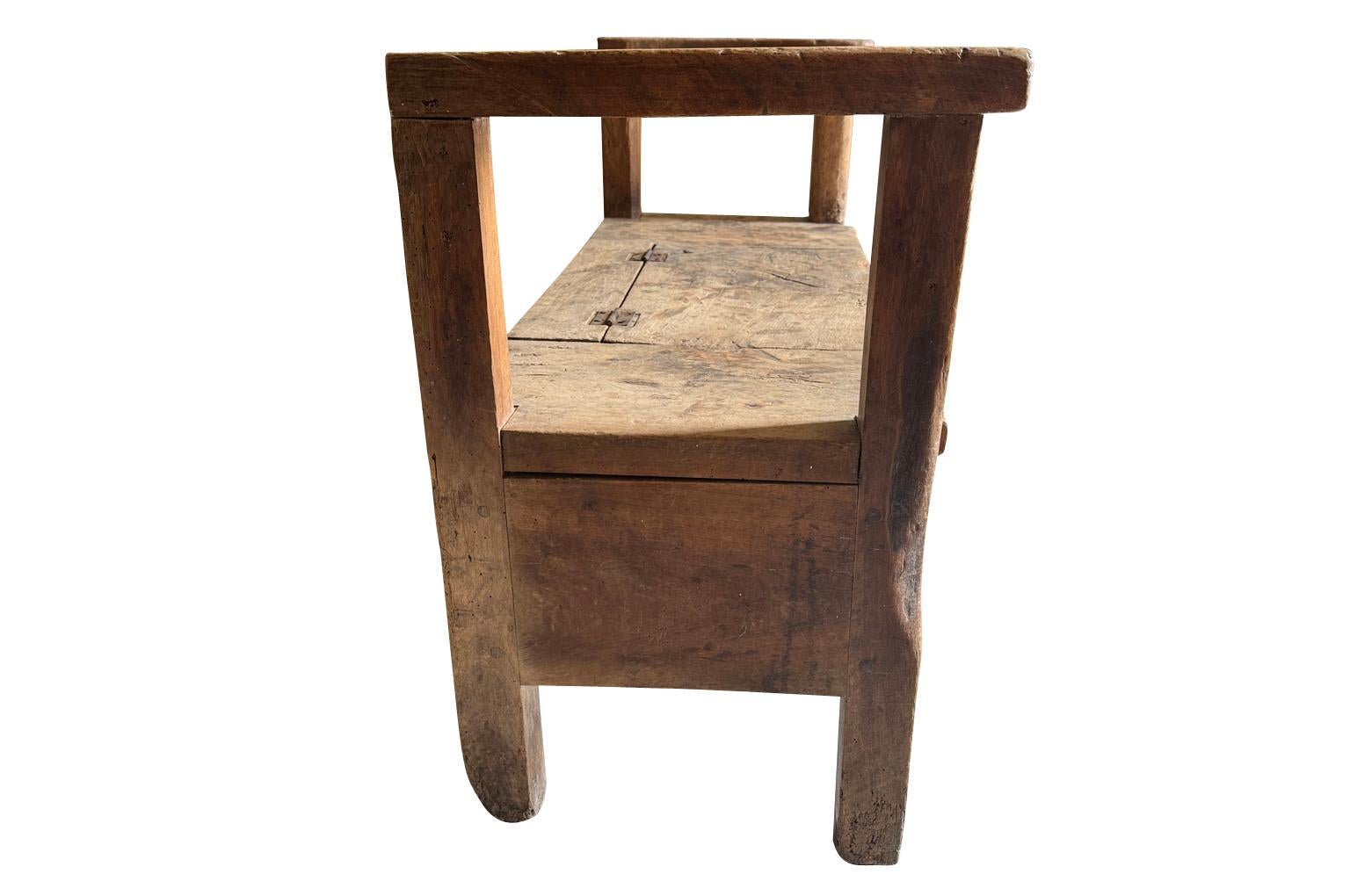 Banco/Tronco primitivo francés del siglo XVII siglo XVIII y antes en venta