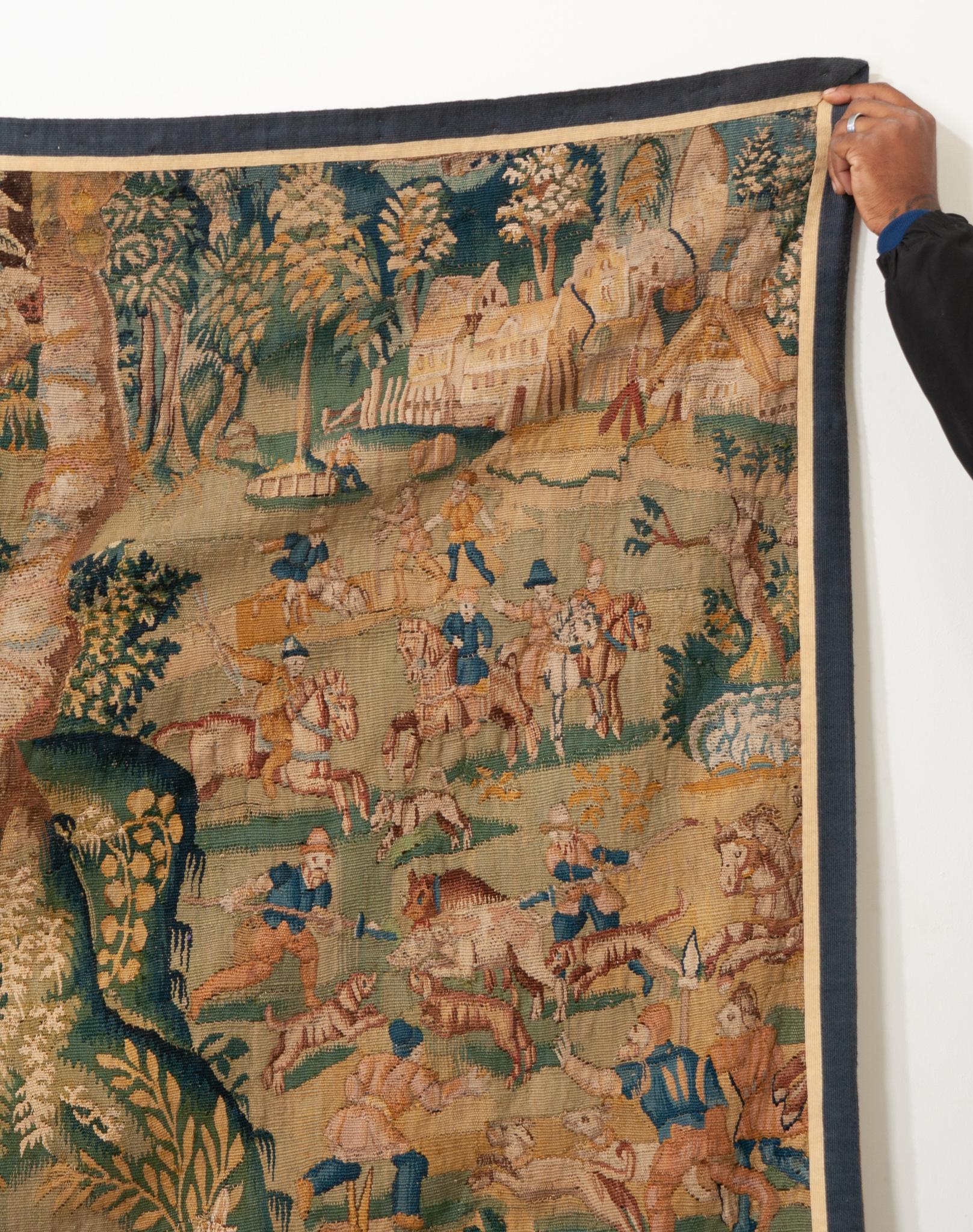 Hand-Woven French 17th Century Tapestry For Sale