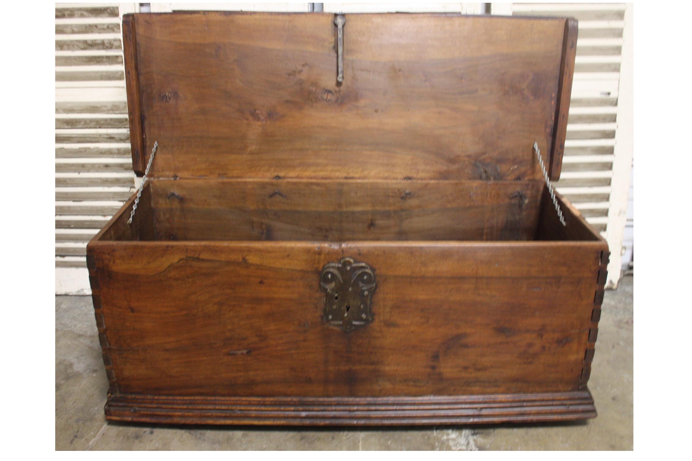 French 17th century trunk or blanket chest.