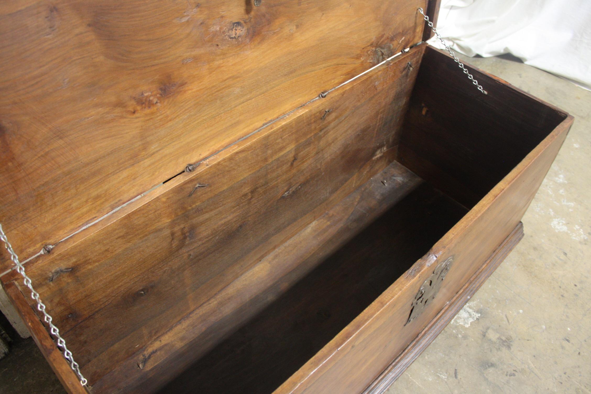 Rustic French 17th Century Trunk or Blanket Chest