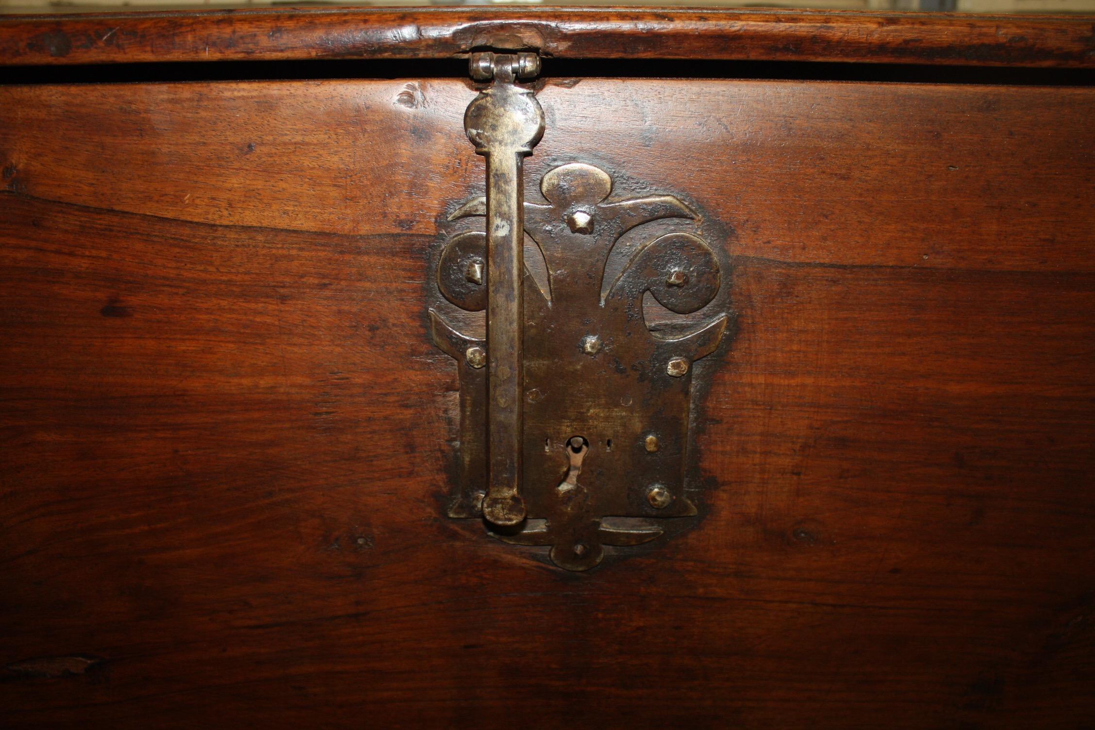 Walnut French 17th Century Trunk or Blanket Chest