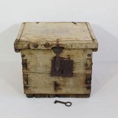 French 17th Century Weathered Rustic Wooden Coffer/Box