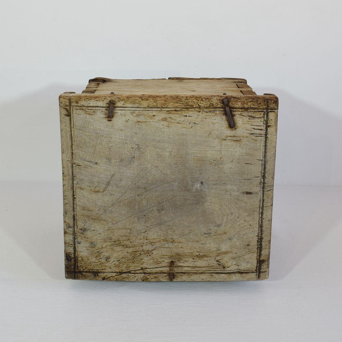 French 17th Century Weathered Rustic Wooden Coffer/Box 2