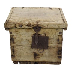 French 17th Century Weathered Rustic Wooden Coffer/Box