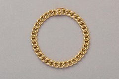 French 18 Carat Gold Curb Link Bracelet