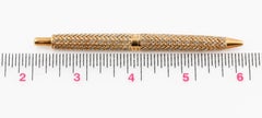 French 18 Karat Two-Tone Gold Basket Weave Ballpoint Purse Pen
