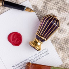 French, 18 Karat Yellow Gold, Amethyst & Rose Quartz Desk Seal
