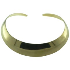 French 18 Karat Yellow Gold Choker Necklace Vintage, circa 1970s