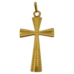 French 18 karat Yellow Gold Cross