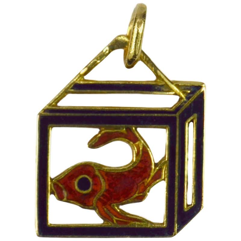 Cartier New York Art Deco Enamel 14 Karat Gold Rabbit Charm For Sale at ...