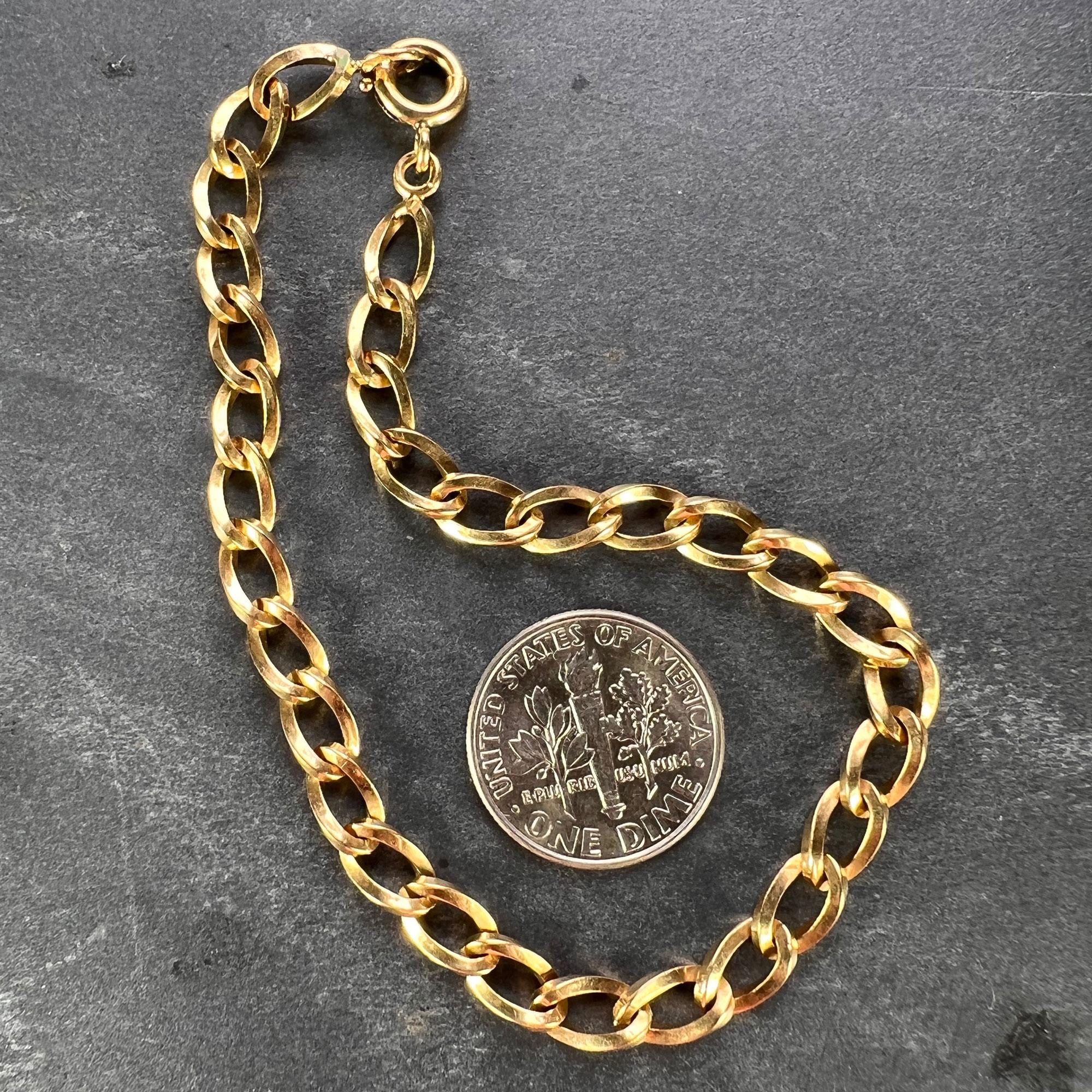 Bracelet français à maillons torsadés en or jaune 18 carats en vente 6