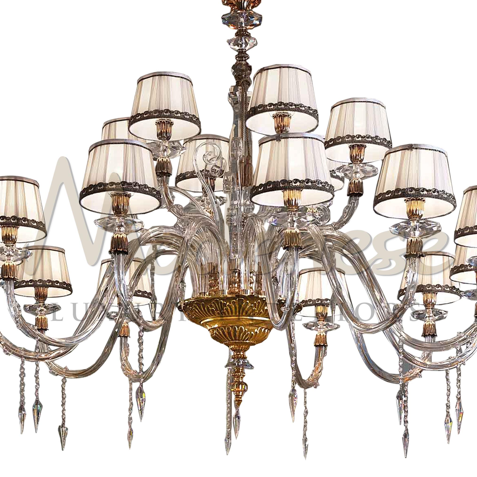 Baroque French 18 Lights Chandelier in Gold Finishing, Transparent Crystal and Amber For Sale