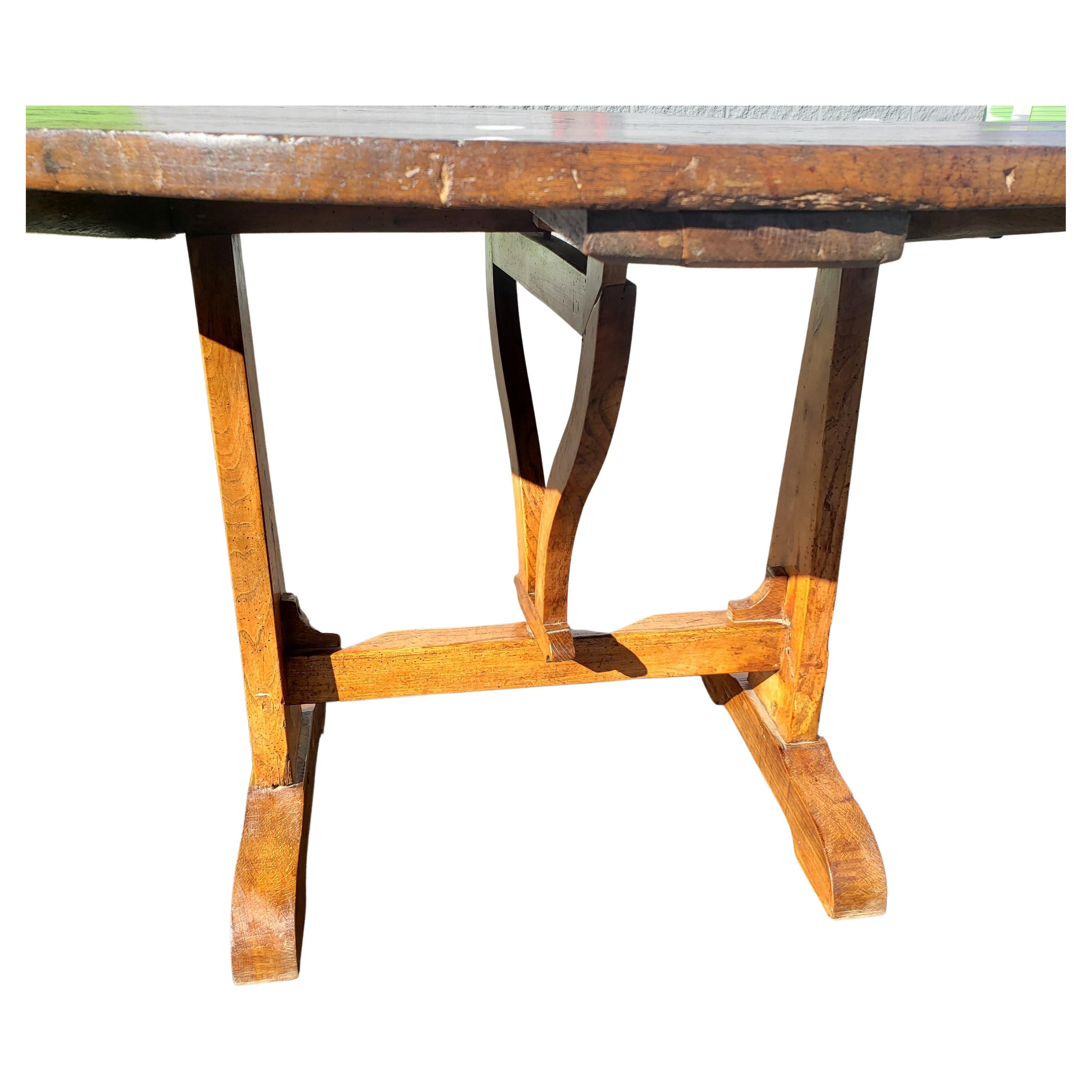 Campaign French 1800s Wine Tasters Vendange Large Flipped Top Table