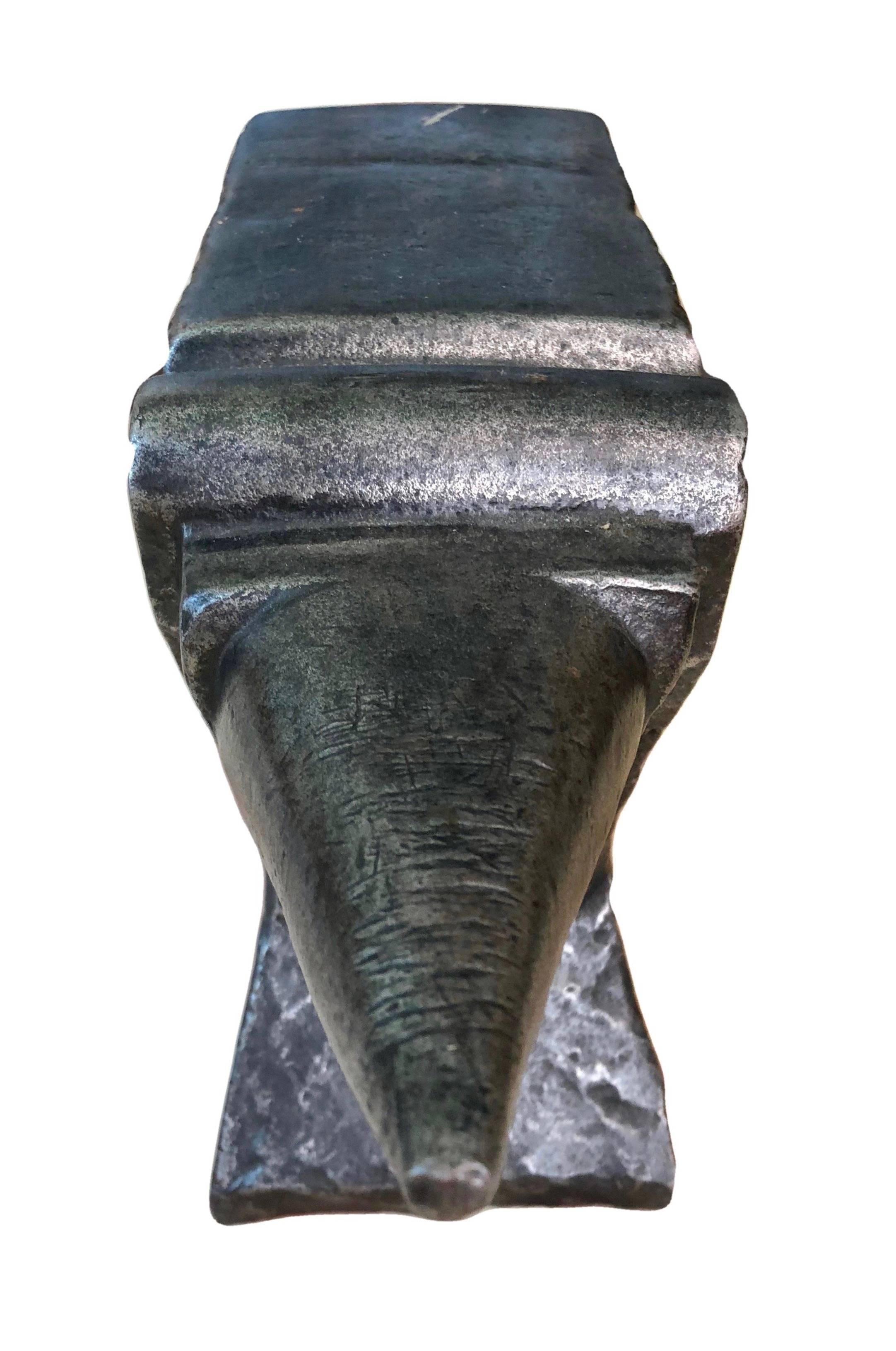 Enclume française de 1811 en fer forgé à la main pour serrurier, arbre de vie sculpté et étoile à 8 branches en vente 8