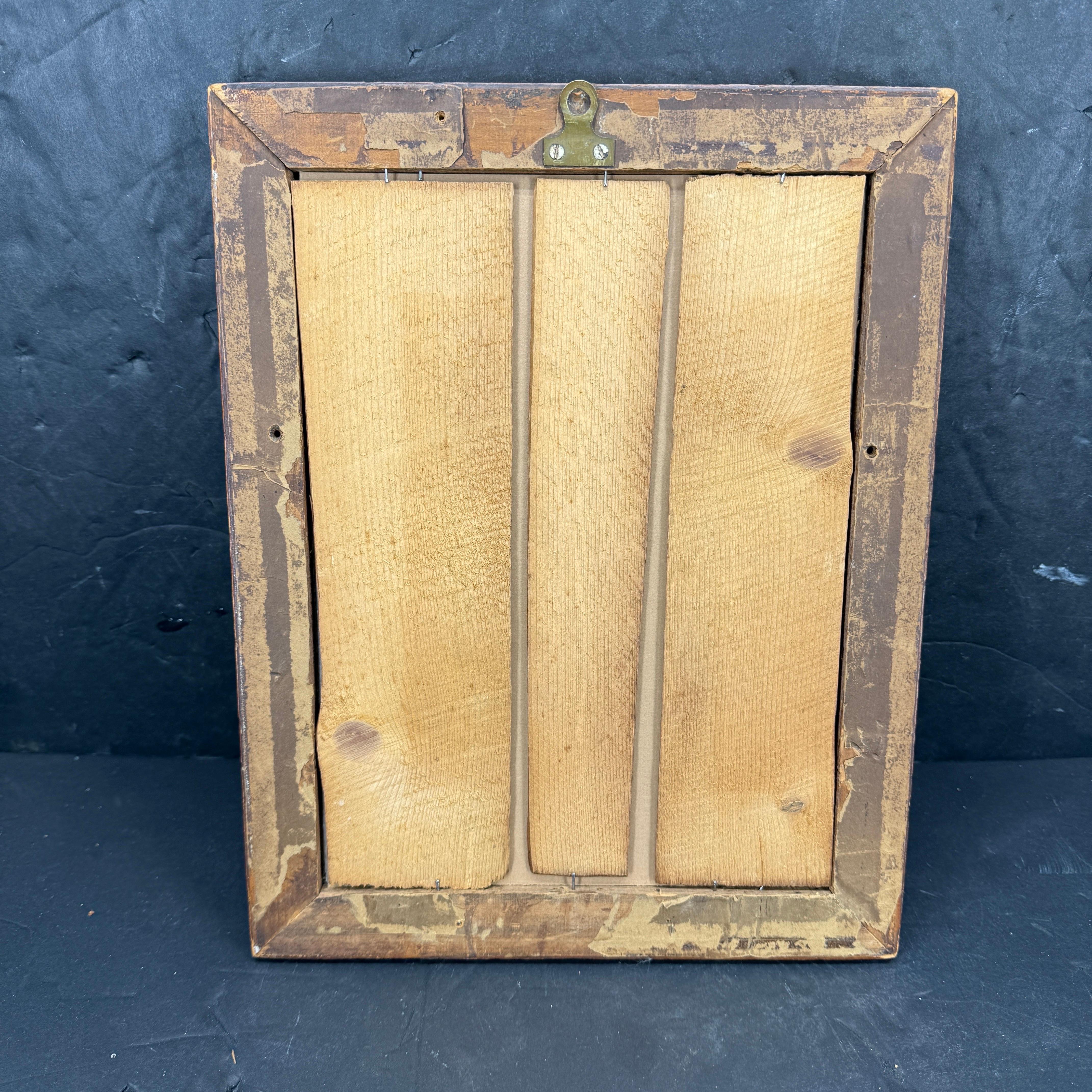 French 1825 Hand Written Letter Artwork in Burl Wood Frame For Sale 5