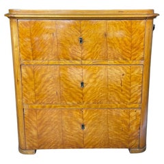 Used French 1840s Biedermeier Chest of Drawers with Three Drawers