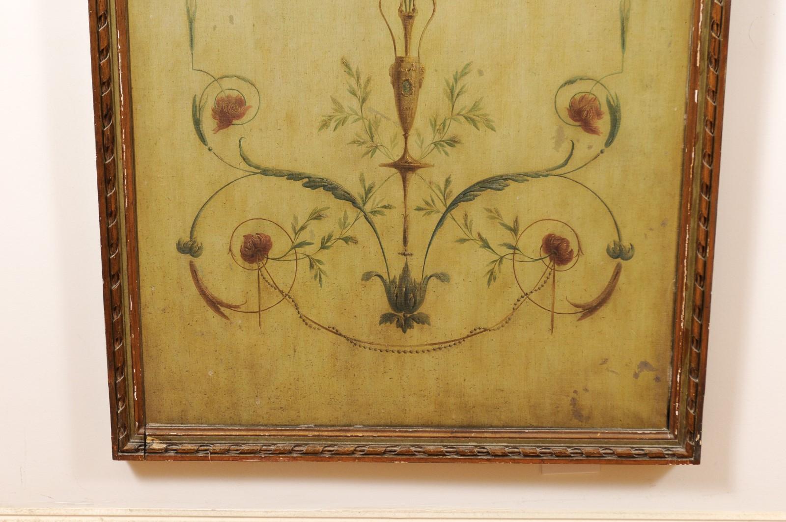 Französisch 1850er Napoléon III gerahmte Architekturtafel mit Allegorie der Künste (Leinwand) im Angebot