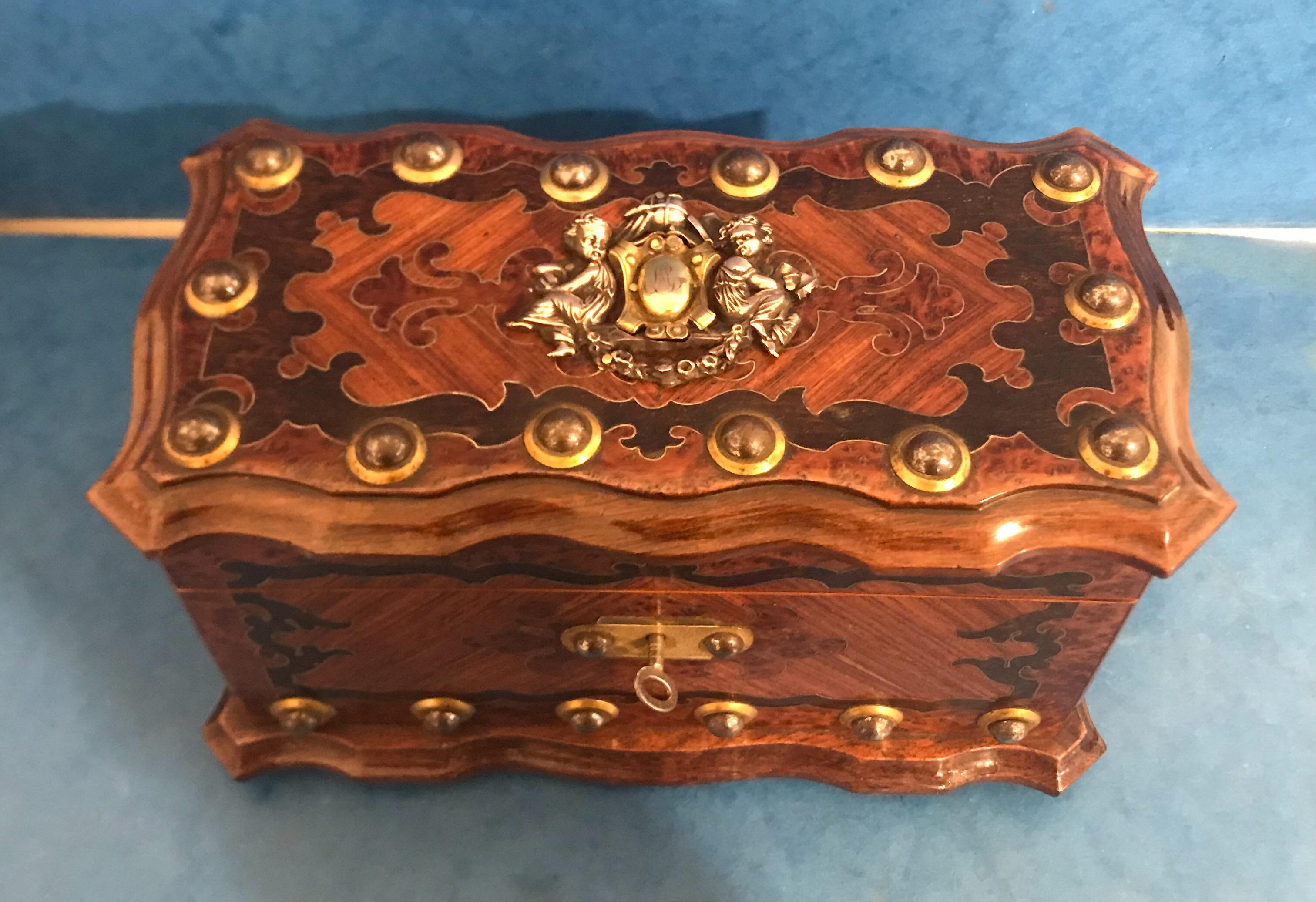 French 1860 Tea Caddy In Good Condition In Windsor, Berkshire