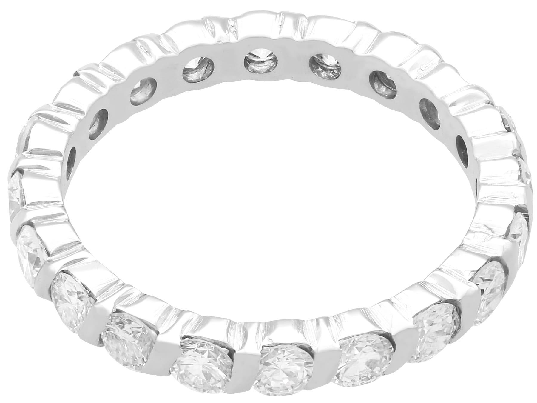 French 1.88 Carat Diamond and White Gold Full Eternity Ring Circa 1980 In Excellent Condition For Sale In Jesmond, Newcastle Upon Tyne
