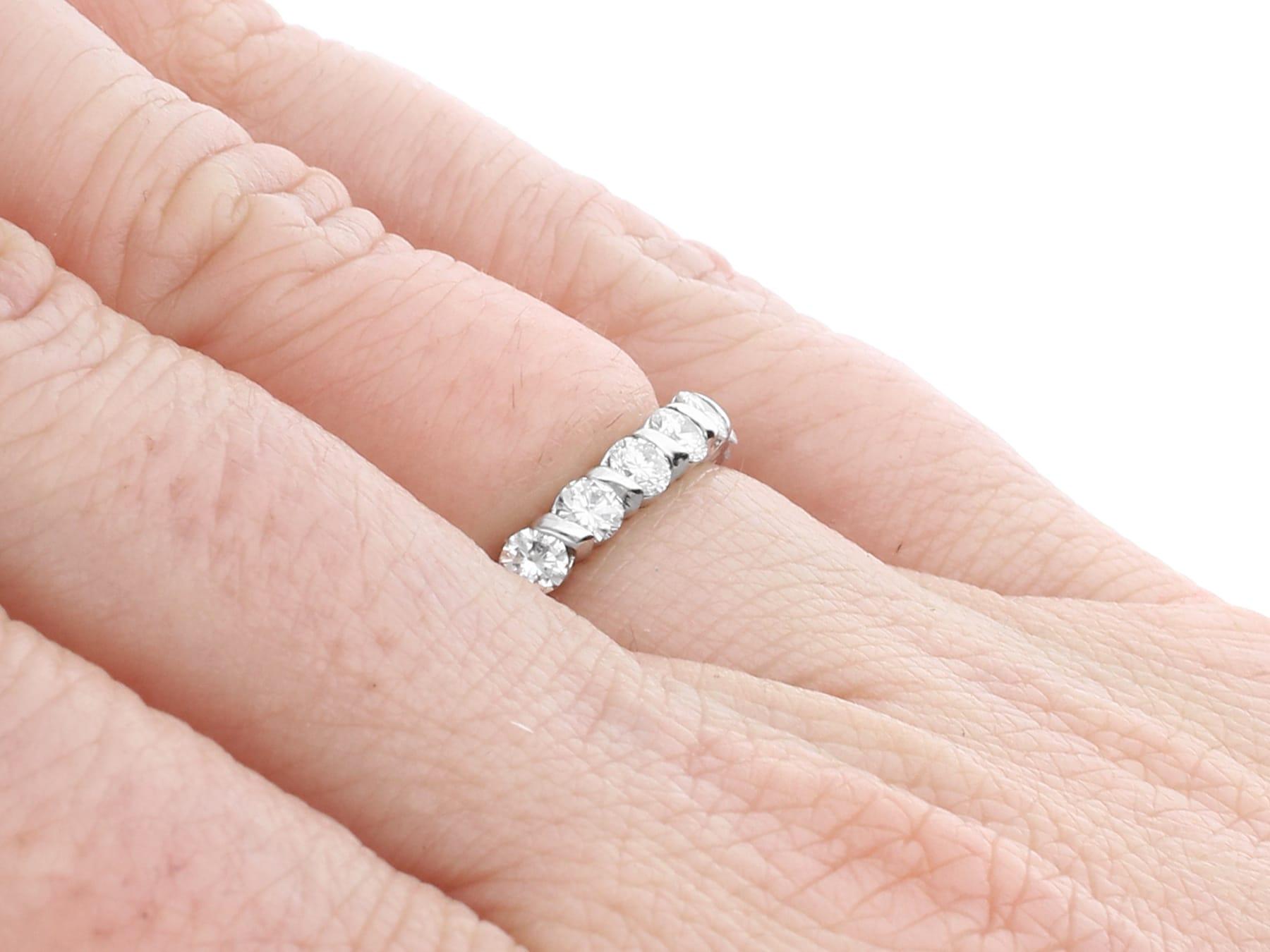 French 1.88 Carat Diamond and White Gold Full Eternity Ring Circa 1980 For Sale 3