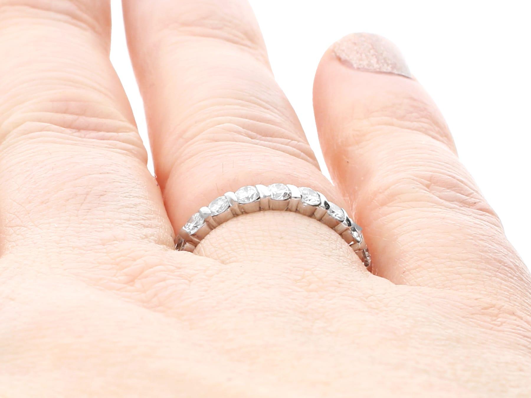 French 1.88 Carat Diamond and White Gold Full Eternity Ring Circa 1980 For Sale 4