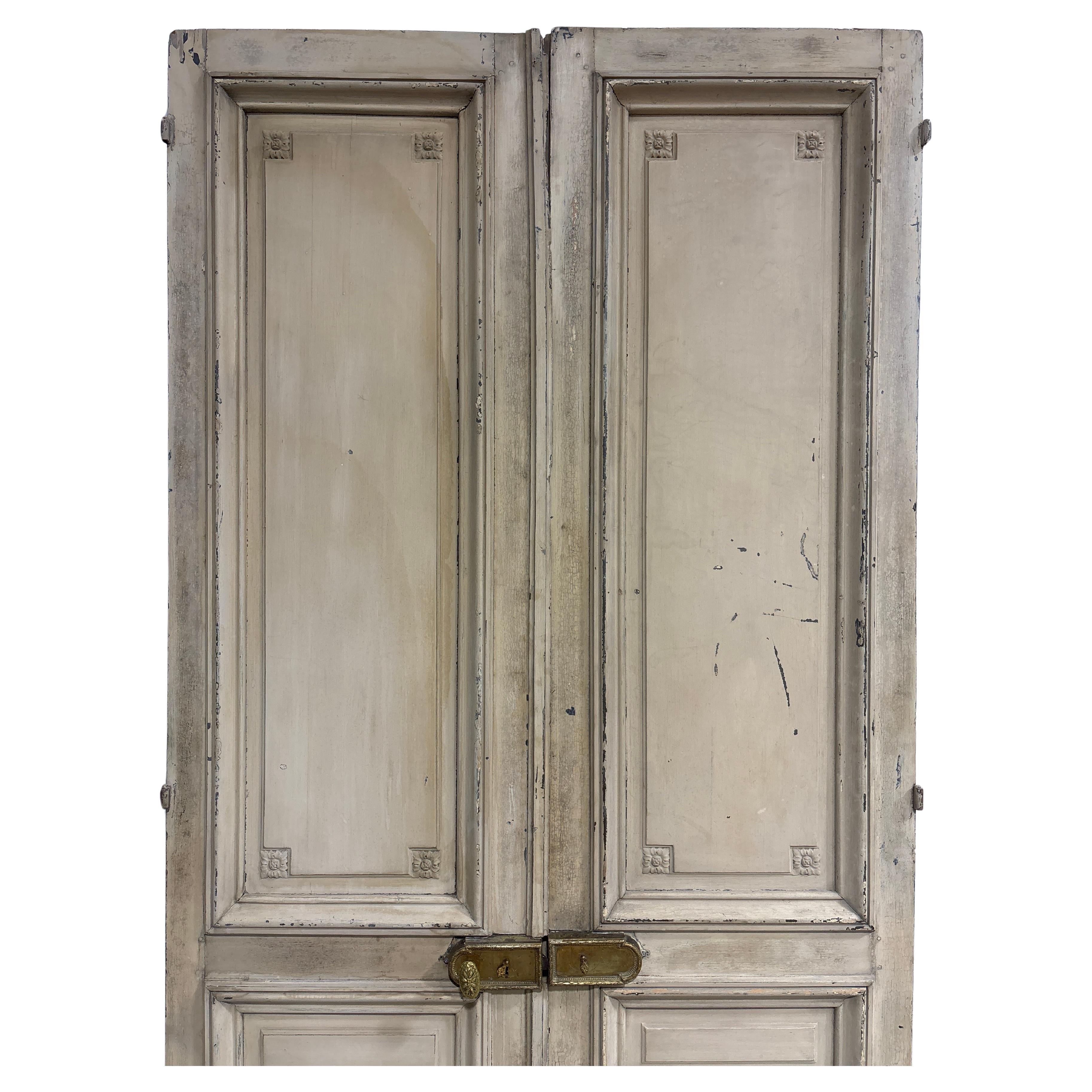 Wood French 18h Century Louis XVI pair of Doors For Sale