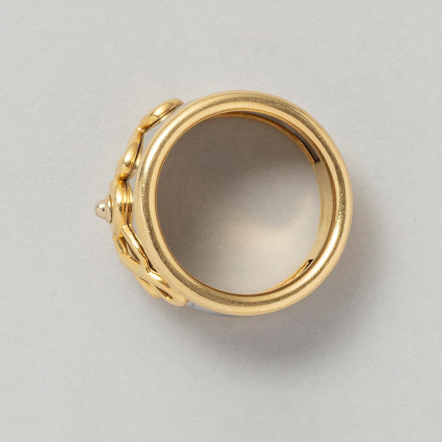 Anello francese LOVE in oro e acciaio 18k di Pery & Fils in vendita 1
