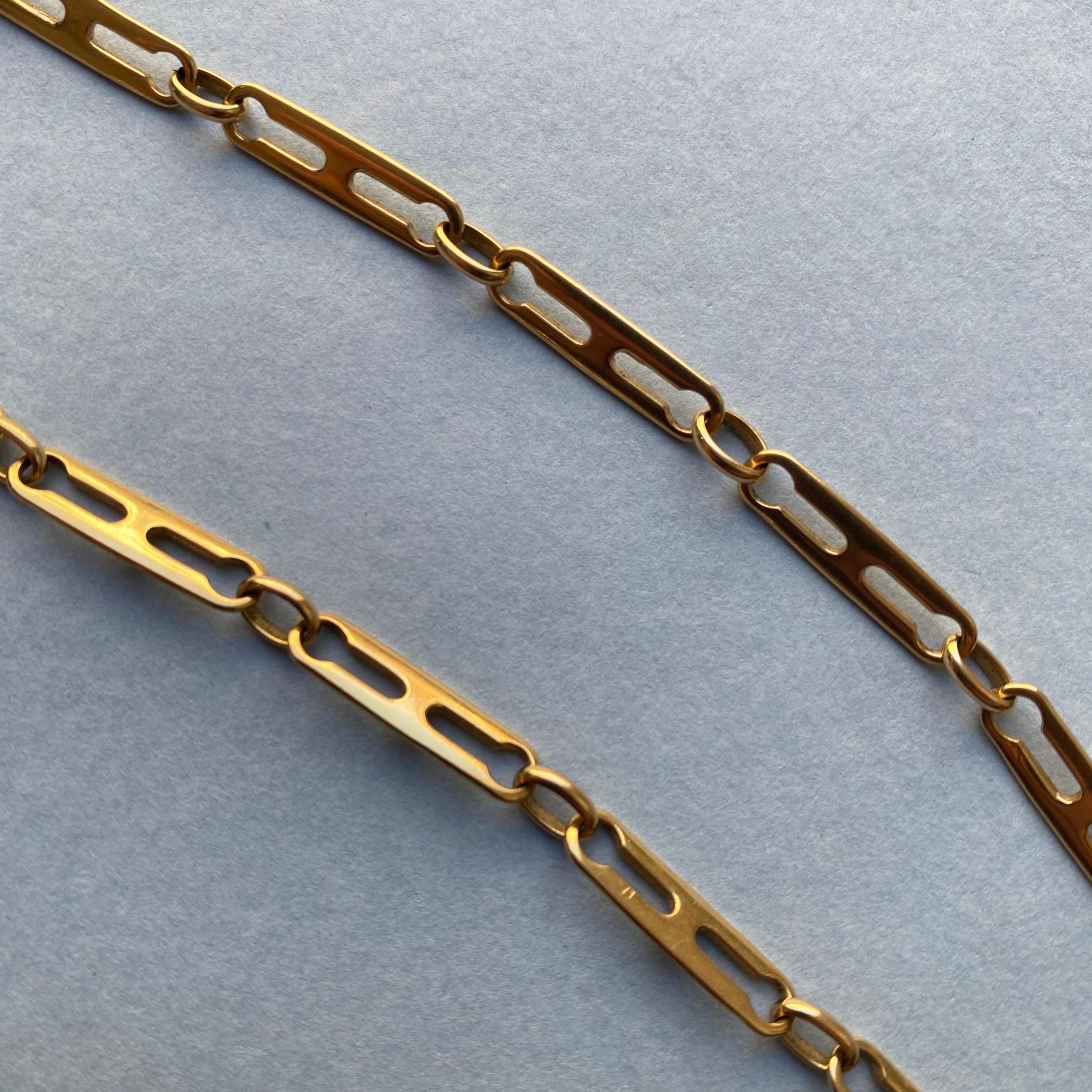 Catena francese in oro 18k In condizioni buone in vendita a Amsterdam, NL