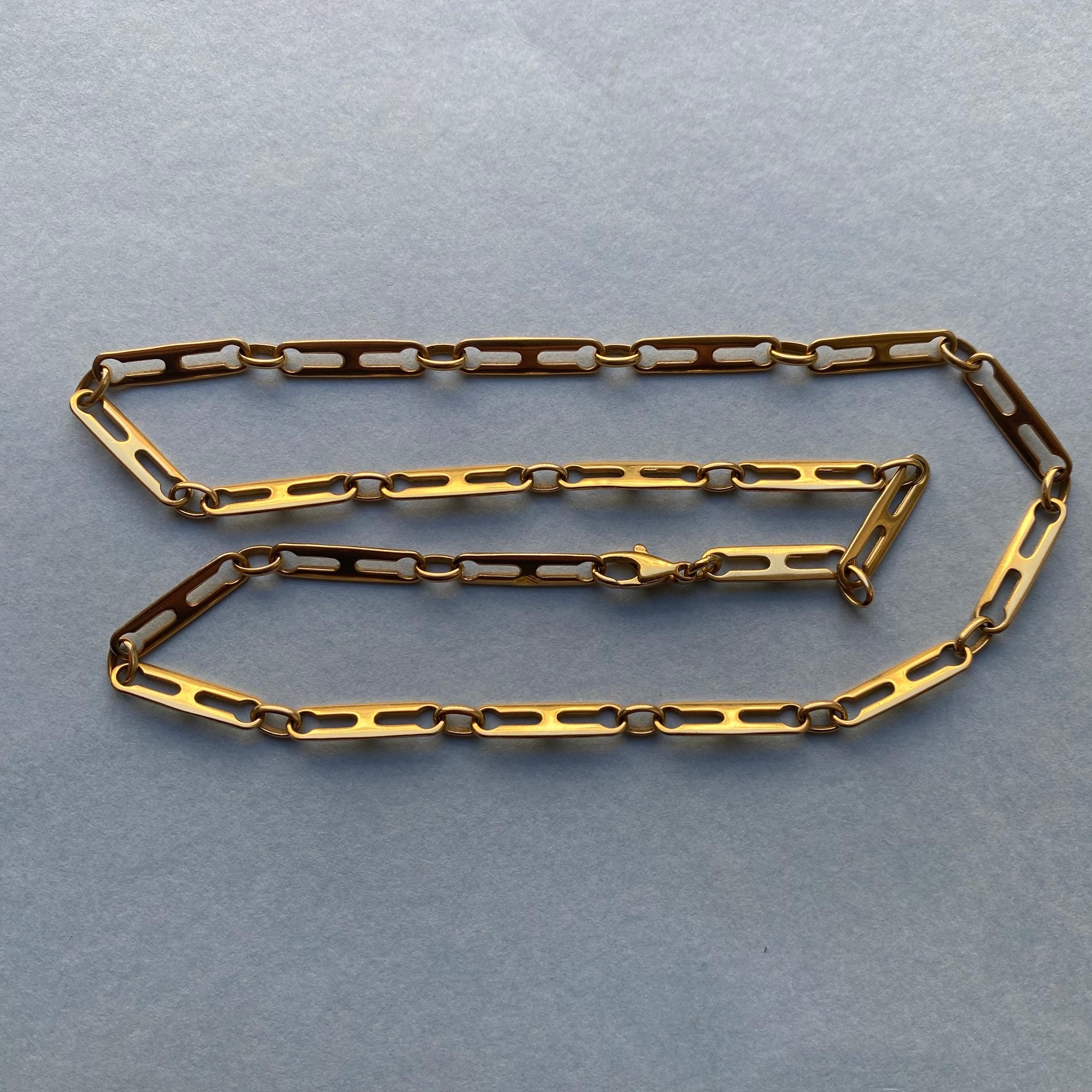 da uomo o donna Catena francese in oro 18k in vendita