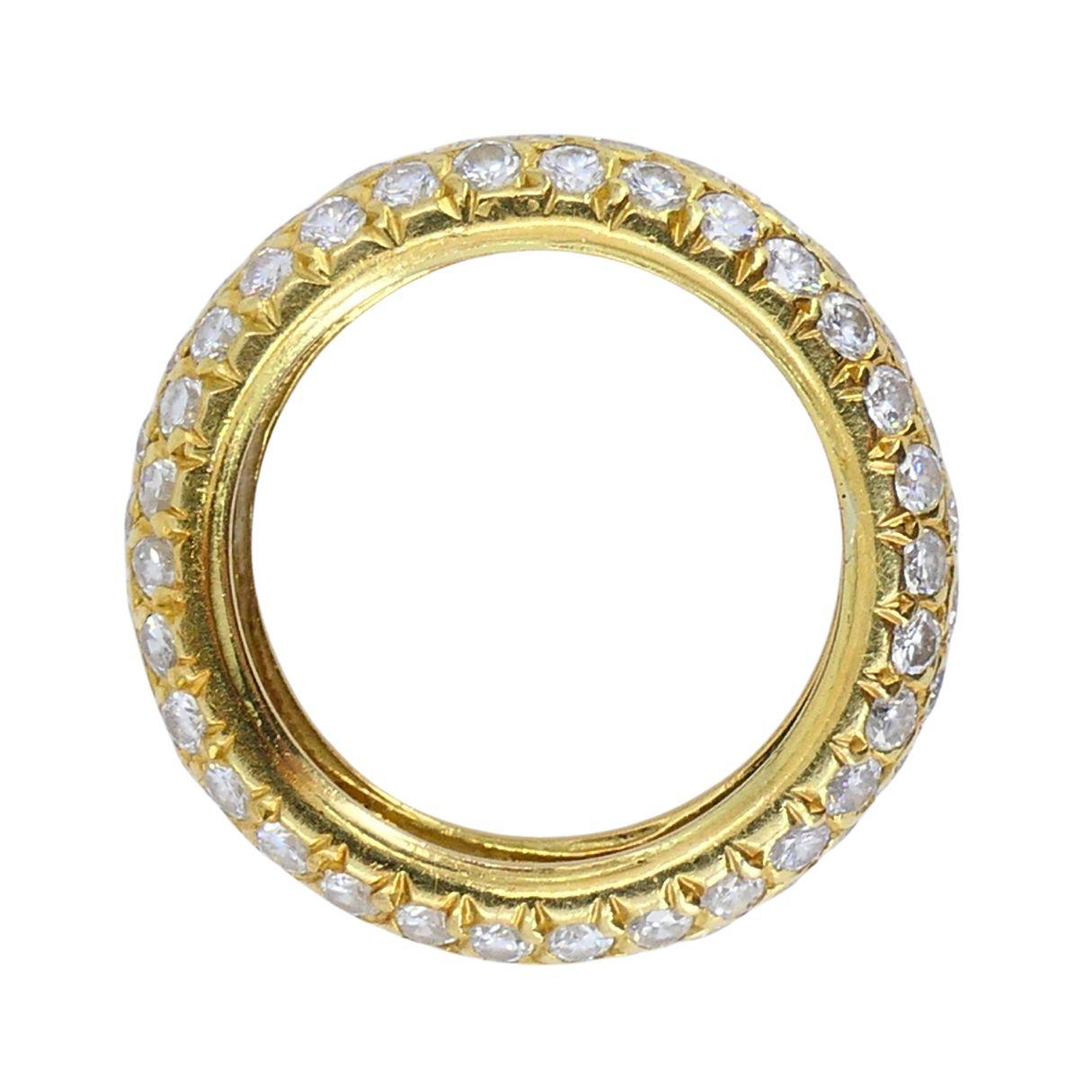 Anello Vintage francese con diamanti in oro 18 carati in vendita 5