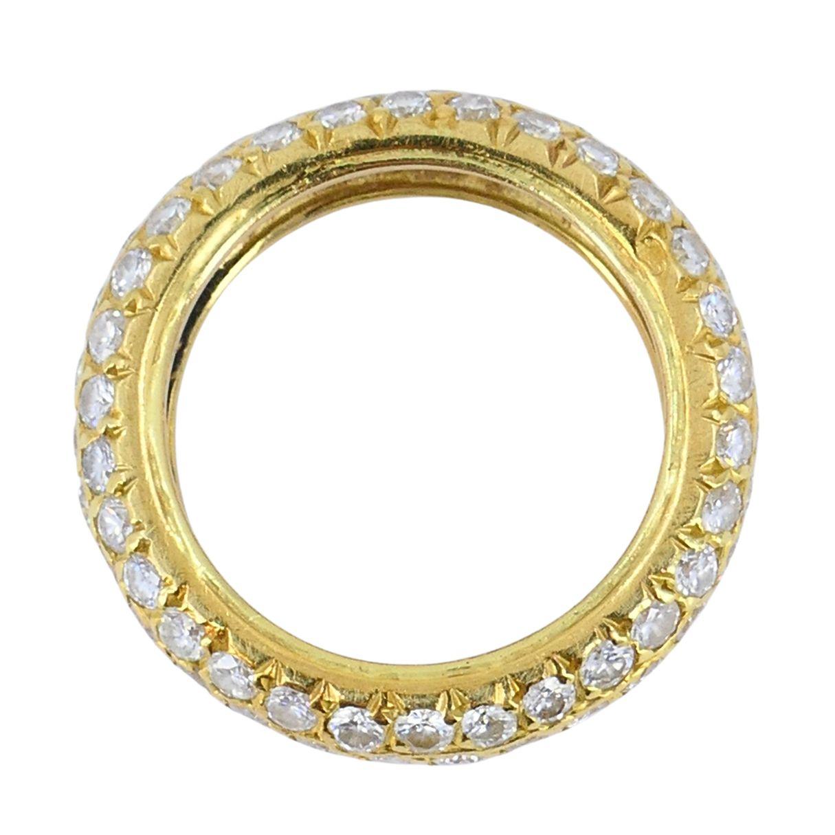 Anello Vintage francese con diamanti in oro 18 carati in vendita 2
