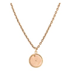 French 18k Gold Disc Pendant Paris by Marie Betteley
