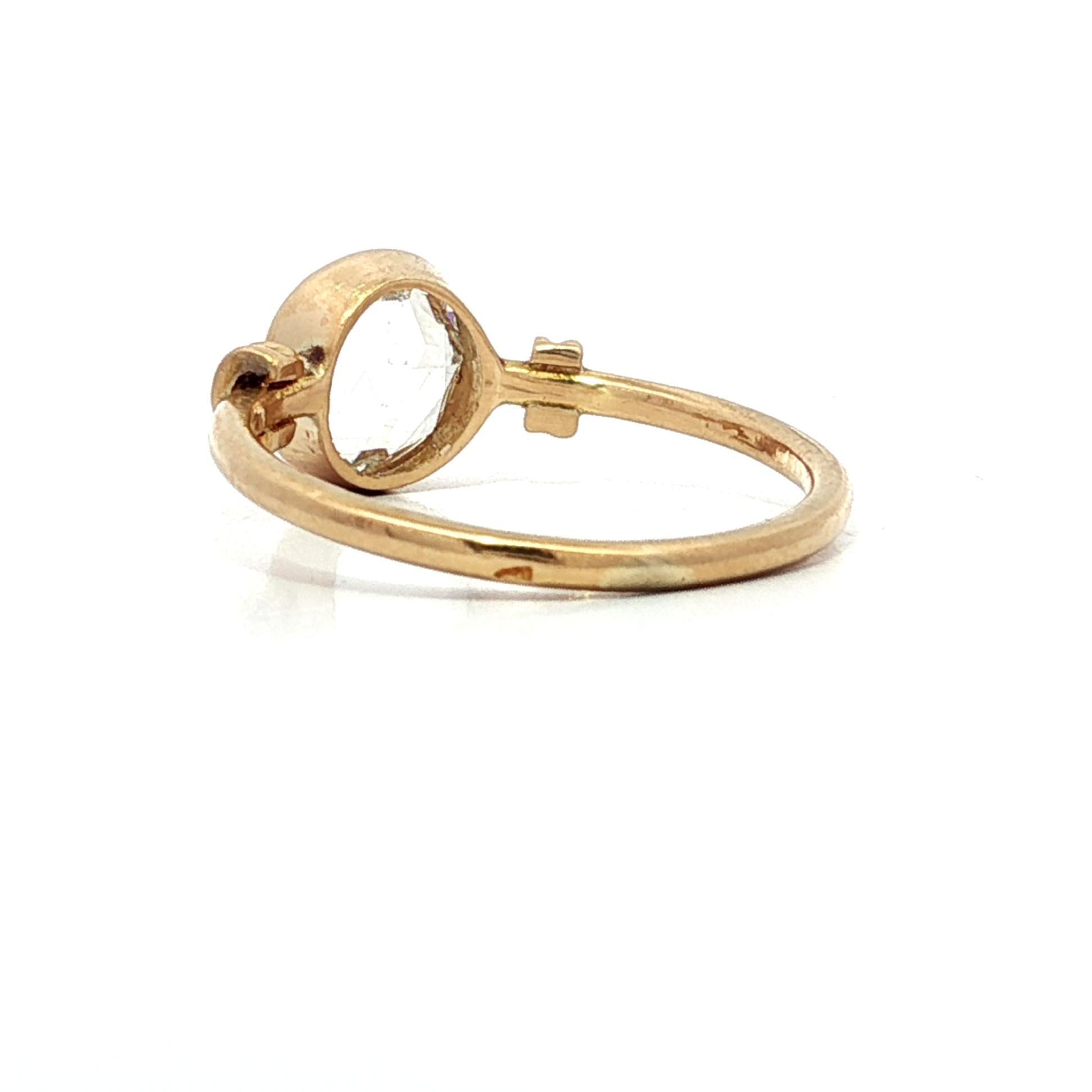 --Pietre: --
(1) Diamante naturale autentico - taglio rotondo a rosa - castone - splendido diamante - colore E - purezza VS2 - 1,01ct (esatto - certificato)
** Vedere i dettagli della certificazione qui sotto per informazioni complete
Peso totale