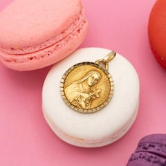 Breloque Sainte Thérèse en or 18k - Grand pendentif Thérèse - Sancta Teresia