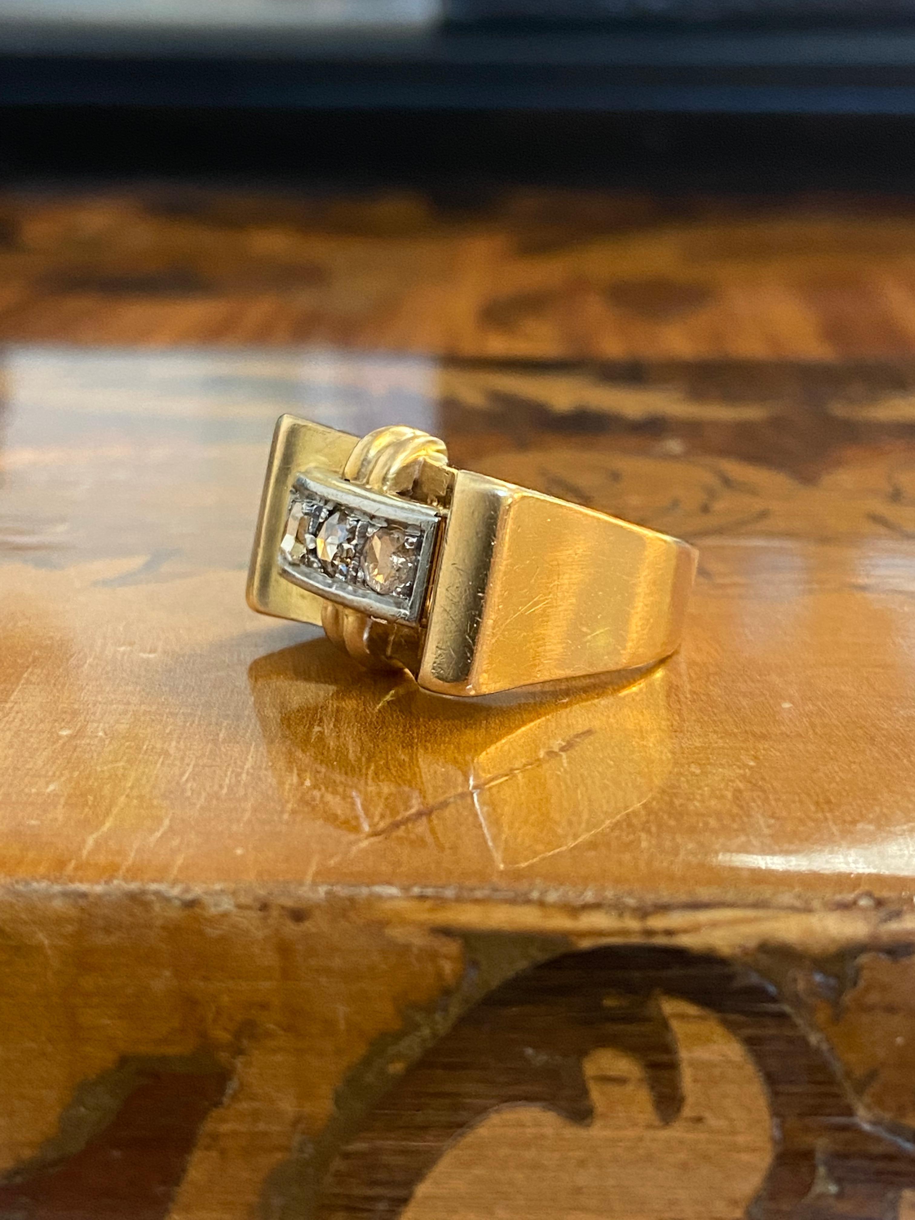 French 18k Rose Gold & Rose Cut Diamond Tank Ring Circa 1900s Victorian


Here is your chance to purchase a beautiful and highly collectible French ring.  Truly a great piece at a great price! 

Weight: 7.1 grams

Dimensions: 1/2