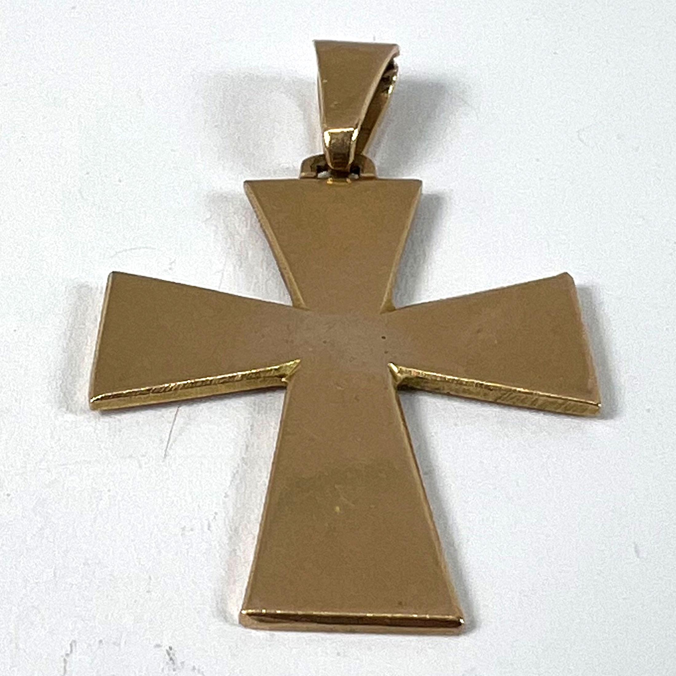 Ciondolo francese a forma di croce con bracci affusolati in oro rosa 18 carati in vendita 8