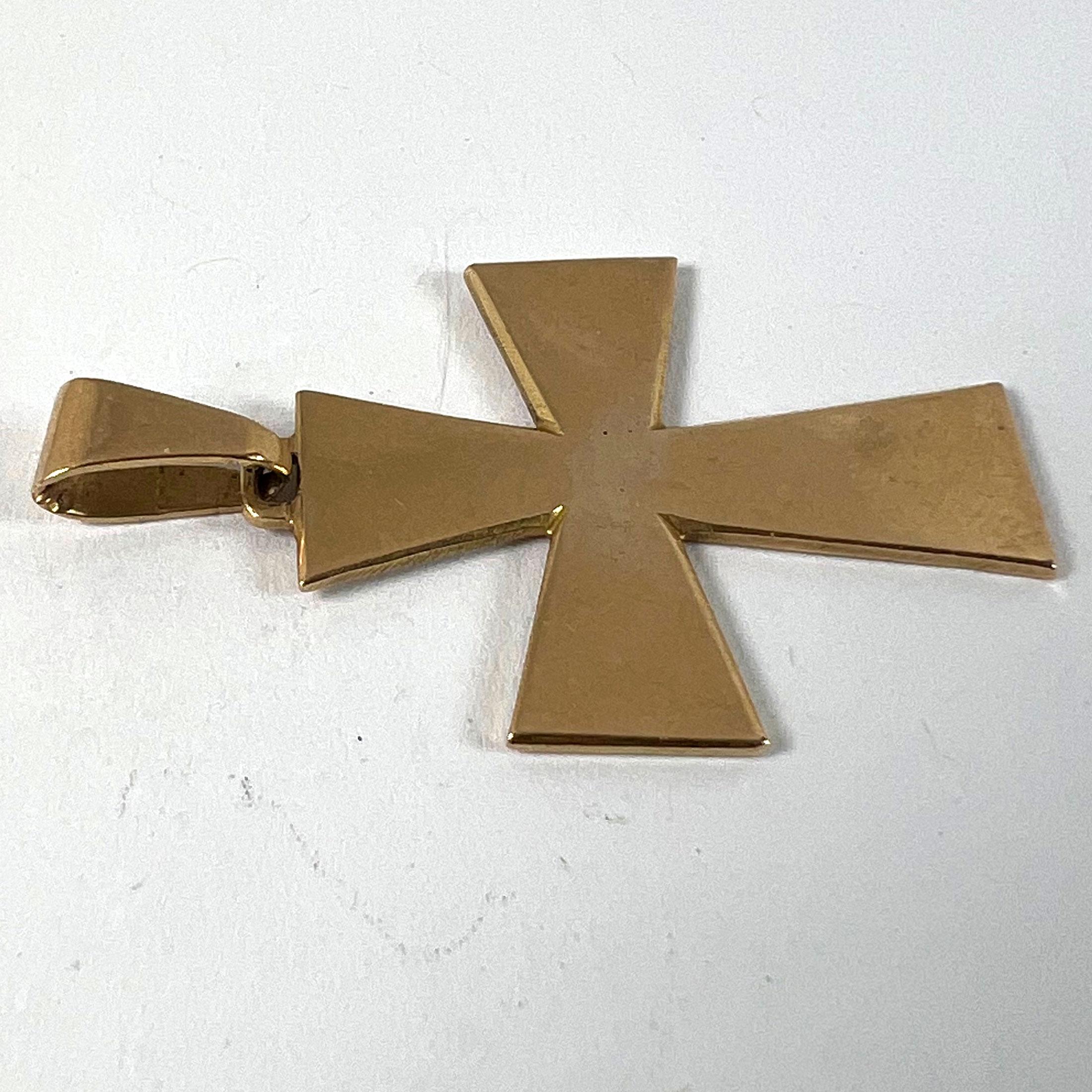 Ciondolo francese a forma di croce con bracci affusolati in oro rosa 18 carati in vendita 9