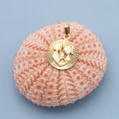 French 18K Vintage Les Amoureux de Peynet pendant - 18 karat solid gold love