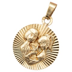 French 18K Vintage Les Amoureux de Peynet pendant - 18 karat solid gold love