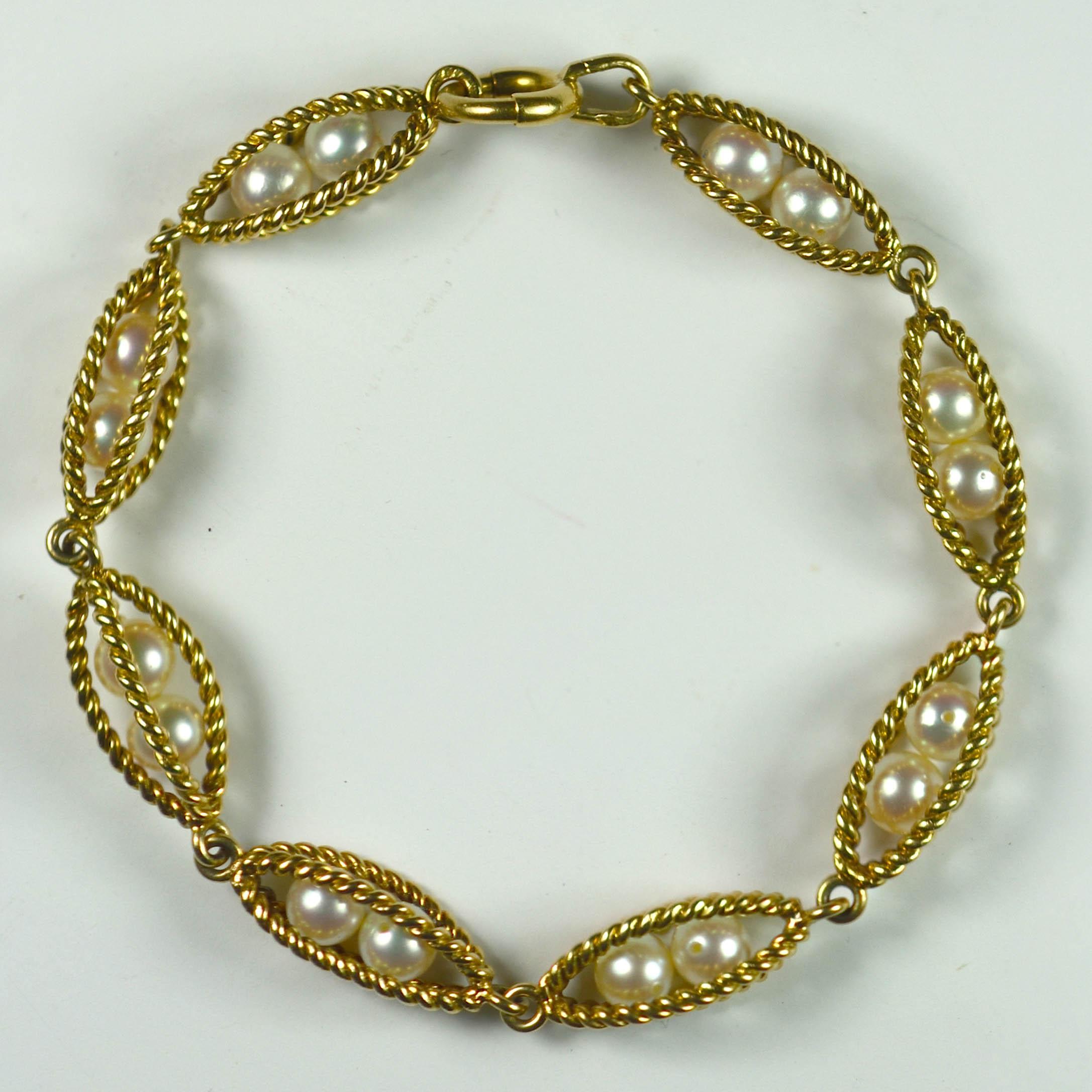 pearl cage bracelet