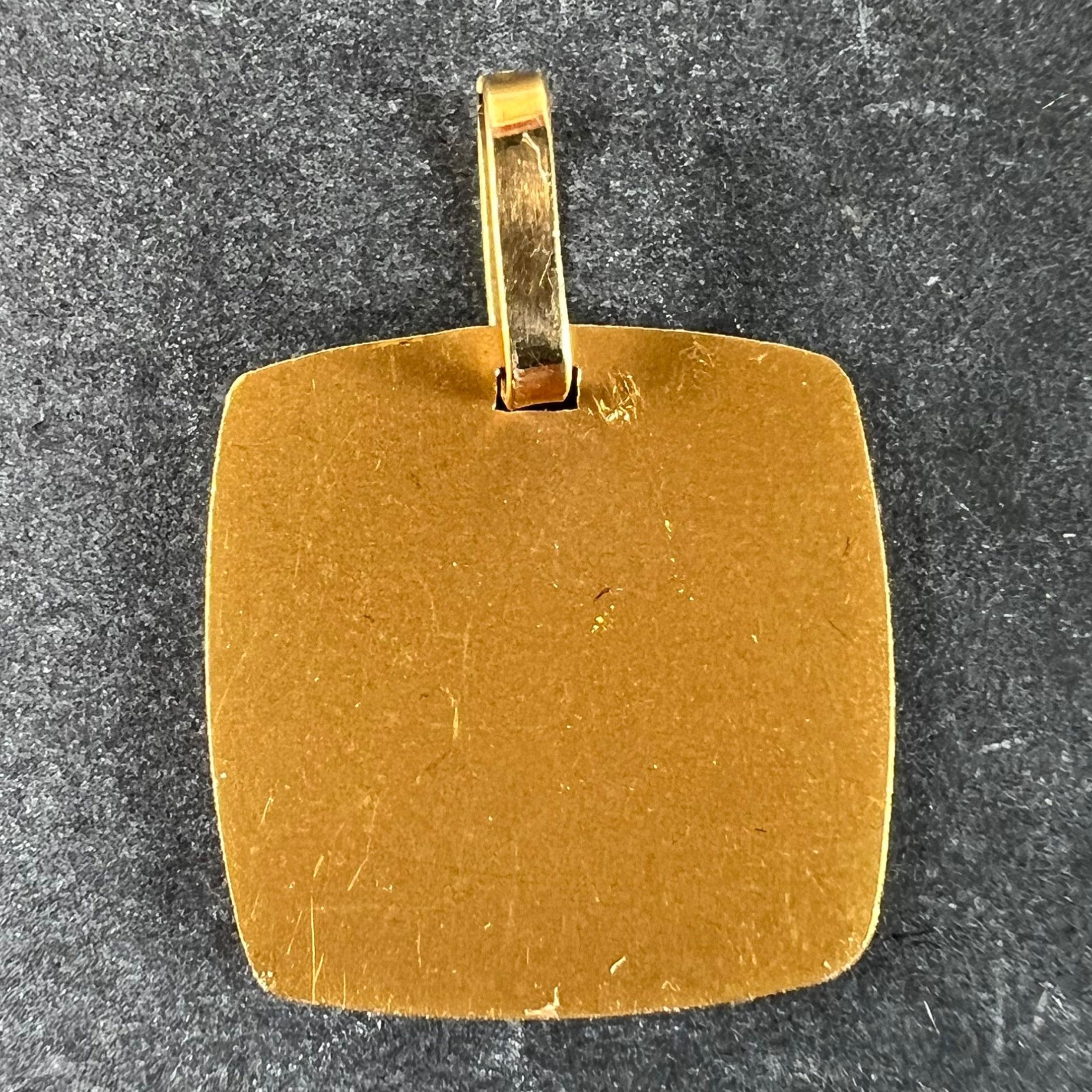 Pendentif en or jaune 18K avec breloque religieuse Saint-Christophe French Bon état - En vente à London, GB